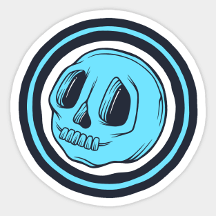 BluCranium Blue Skull Sticker